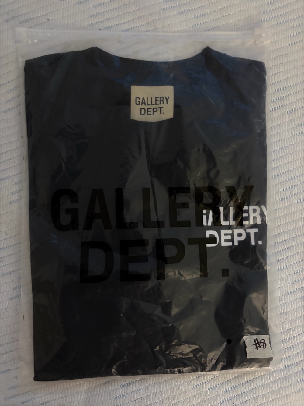 Gallery Dept Black Tee with Large Logo